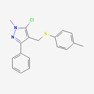 5-chloro-1-methyl-4-{[(4-methylphenyl)sulfanyl]methyl}-3-phenyl-1H-pyrazole