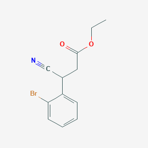 molecular formula C12H12BrNO2 B2975585 Ethyl 3-(2-bromophenyl)-3-cyanopropanoate CAS No. 1864058-19-4