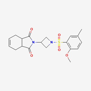 molecular formula C19H22N2O5S B2975589 2-(1-((2-methoxy-5-methylphenyl)sulfonyl)azetidin-3-yl)-3a,4,7,7a-tetrahydro-1H-isoindole-1,3(2H)-dione CAS No. 2034492-48-1