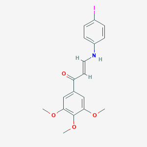 molecular formula C18H18INO4 B297559 (2E)-3-[(4-iodophenyl)amino]-1-(3,4,5-trimethoxyphenyl)prop-2-en-1-one 