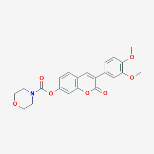 molecular formula C22H21NO7 B2975593 3-(3,4-二甲氧基苯基)-2-氧代-2H-色满-7-基吗啉-4-羧酸酯 CAS No. 869080-56-8