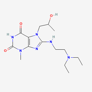 molecular formula C15H26N6O3 B2975595 8-((2-(diethylamino)ethyl)amino)-7-(2-hydroxypropyl)-3-methyl-1H-purine-2,6(3H,7H)-dione CAS No. 876894-69-8