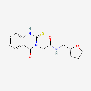 N-(oxolan-2-ylmethyl)-2-(4-oxo-2-sulfanylidene-1H-quinazolin-3-yl)acetamide