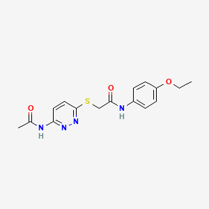 2-((6-acetamidopyridazin-3-yl)thio)-N-(4-ethoxyphenyl)acetamide