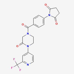 1-(4-{3-Oxo-4-[2-(trifluoromethyl)pyridin-4-yl]piperazine-1-carbonyl}phenyl)pyrrolidine-2,5-dione