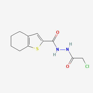 molecular formula C11H13ClN2O2S B2975609 N'-(2-chloroacetyl)-4,5,6,7-tetrahydro-1-benzothiophene-2-carbohydrazide CAS No. 796106-52-0