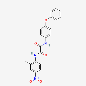 molecular formula C21H17N3O5 B2975612 N1-(2-methyl-4-nitrophenyl)-N2-(4-phenoxyphenyl)oxalamide CAS No. 941939-89-5
