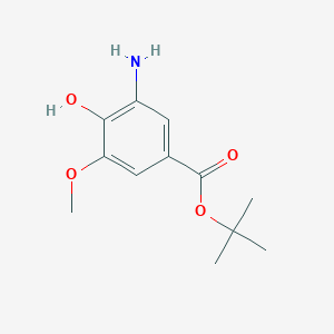 molecular formula C12H17NO4 B2975618 Tert-butyl 3-amino-4-hydroxy-5-methoxybenzoate CAS No. 2287272-02-8