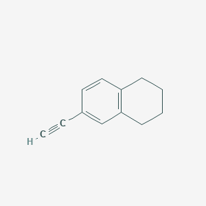 molecular formula C12H12 B2975622 Naphthalene, 6-ethynyl-1,2,3,4-tetrahydro- CAS No. 408320-46-7
