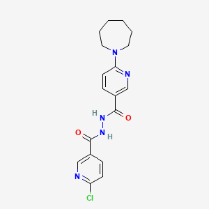 6-(azepan-1-yl)-N'-(6-chloropyridine-3-carbonyl)pyridine-3-carbohydrazide