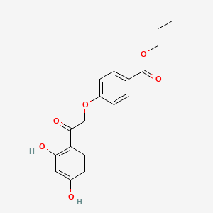 molecular formula C18H18O6 B2975627 Propyl 4-[2-(2,4-dihydroxyphenyl)-2-oxoethoxy]benzoate CAS No. 610277-82-2