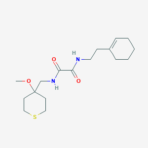 N'-[2-(cyclohex-1-en-1-yl)ethyl]-N-[(4-methoxythian-4-yl)methyl]ethanediamide