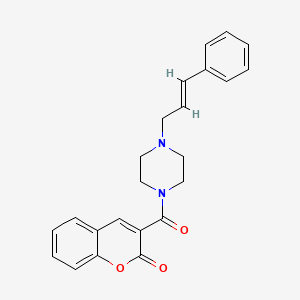 molecular formula C23H22N2O3 B2975634 (E)-3-(4-cinnamylpiperazine-1-carbonyl)-2H-chromen-2-one CAS No. 325779-69-9