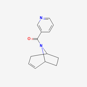 molecular formula C13H14N2O B2975647 (1R,5S)-8-氮杂双环[3.2.1]辛-2-烯-8-基(吡啶-3-基)甲酮 CAS No. 1797722-51-0