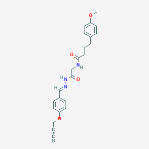 molecular formula C23H25N3O4 B297565 4-(4-methoxyphenyl)-N-(2-oxo-2-{2-[4-(2-propynyloxy)benzylidene]hydrazino}ethyl)butanamide 