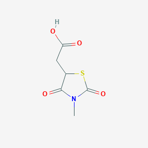 molecular formula C6H7NO4S B2975651 (3-Methyl-2,4-dioxo-thiazolidin-5-yl)-acetic acid CAS No. 613656-83-0