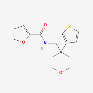 molecular formula C15H17NO3S B2975652 N-((4-(thiophen-3-yl)tetrahydro-2H-pyran-4-yl)methyl)furan-2-carboxamide CAS No. 2320679-86-3