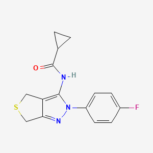 N-[2-(4-fluorophenyl)-2H,4H,6H-thieno[3,4-c]pyrazol-3-yl]cyclopropanecarboxamide