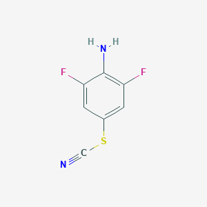 molecular formula C7H4F2N2S B2975660 2,6-Difluoro-4-thiocyanatoaniline CAS No. 1549869-33-1