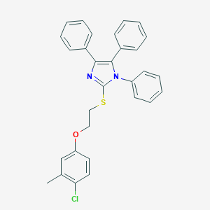 molecular formula C30H25ClN2OS B297567 2-{[2-(4-chloro-3-methylphenoxy)ethyl]sulfanyl}-1,4,5-triphenyl-1H-imidazole 