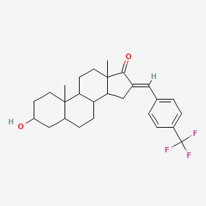 molecular formula C27H33F3O2 B2975675 (E)-3-hydroxy-10,13-dimethyl-16-(4-(trifluoromethyl)benzylidene)tetradecahydro-1H-cyclopenta[a]phenanthren-17(2H)-one CAS No. 1095267-38-1