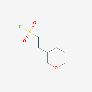 molecular formula C7H13ClO3S B2975676 2-(Oxan-3-yl)ethane-1-sulfonyl chloride CAS No. 1936058-71-7
