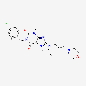 3-[(2,4-dichlorophenyl)methyl]-1,7-dimethyl-8-[3-(morpholin-4-yl)propyl]-1H,2H,3H,4H,8H-imidazo[1,2-g]purine-2,4-dione