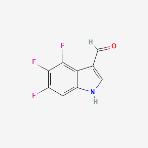molecular formula C9H4F3NO B2975692 4,5,6-trifluoro-1H-indole-3-carbaldehyde CAS No. 2089255-57-0