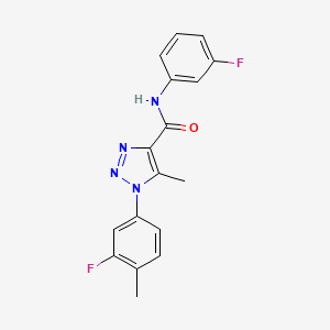 1-(3-fluoro-4-methylphenyl)-N-(3-fluorophenyl)-5-methyl-1H-1,2,3-triazole-4-carboxamide