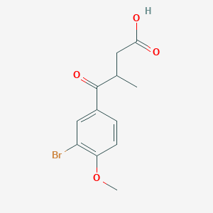 molecular formula C12H13BrO4 B2975700 4-(3-Bromo-4-methoxyphenyl)-3-methyl-4-oxobutanoic acid CAS No. 1283572-13-3