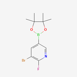 3-Bromo-2-fluoro-5-(4,4,5,5-tetramethyl-1,3,2-dioxaborolan-2-YL)pyridine