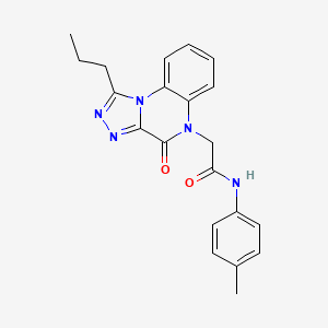 molecular formula C21H21N5O2 B2975703 N-(4-甲基苯基)-2-(4-氧代-1-丙基[1,2,4]嘧啶并[4,3-a]喹喑-5(4H)-基)乙酰胺 CAS No. 1260999-05-0