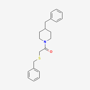 molecular formula C21H25NOS B2975711 1-(4-Benzylpiperidin-1-yl)-2-benzylsulfanylethanone CAS No. 403833-82-9