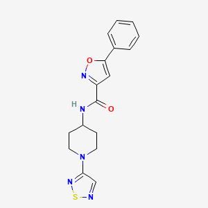 N-(1-(1,2,5-thiadiazol-3-yl)piperidin-4-yl)-5-phenylisoxazole-3-carboxamide