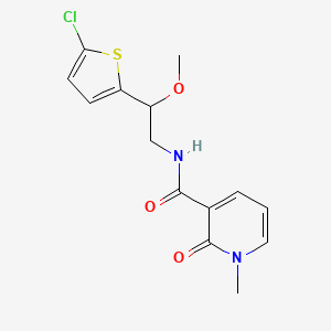 molecular formula C14H15ClN2O3S B2975717 N-(2-(5-chlorothiophen-2-yl)-2-methoxyethyl)-1-methyl-2-oxo-1,2-dihydropyridine-3-carboxamide CAS No. 2034256-91-0