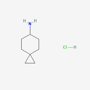 molecular formula C8H16ClN B2975721 Spiro[2.5]octan-6-amine hydrochloride CAS No. 1256256-54-8; 99799-73-2