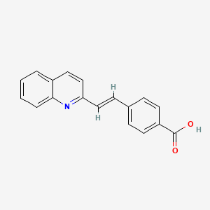 molecular formula C18H13NO2 B2975735 4-[2-(Quinolin-2-yl)ethenyl]benzoic acid CAS No. 1000277-67-7
