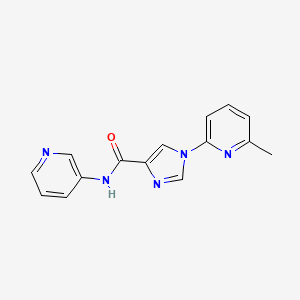 molecular formula C15H13N5O B2975741 1-(6-methyl-2-pyridinyl)-N-(3-pyridinyl)-4-imidazolecarboxamide CAS No. 477871-80-0