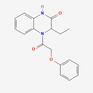 3-ethyl-4-(2-phenoxyacetyl)-3,4-dihydro-2(1H)-quinoxalinone