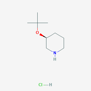 molecular formula C9H20ClNO B2975745 (3S)-3-[(2-Methylpropan-2-yl)oxy]piperidine;hydrochloride CAS No. 2243501-53-1