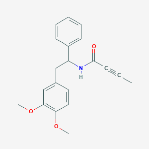 molecular formula C20H21NO3 B2975746 N-[2-(3,4-dimethoxyphenyl)-1-phenylethyl]but-2-ynamide CAS No. 2094656-56-9