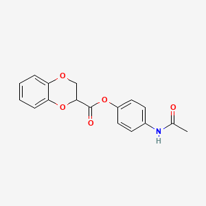 molecular formula C17H15NO5 B2975759 4-(Acetylamino)phenyl 2,3-dihydro-1,4-benzodioxine-2-carboxylate CAS No. 865660-57-7