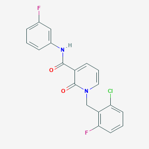 molecular formula C19H13ClF2N2O2 B2975763 1-(2-chloro-6-fluorobenzyl)-N-(3-fluorophenyl)-2-oxo-1,2-dihydropyridine-3-carboxamide CAS No. 946355-49-3