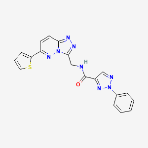 2-phenyl-N-((6-(thiophen-2-yl)-[1,2,4]triazolo[4,3-b]pyridazin-3-yl)methyl)-2H-1,2,3-triazole-4-carboxamide