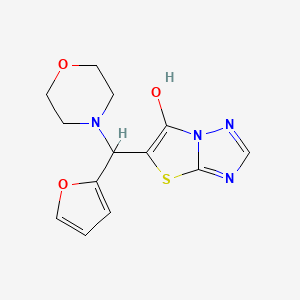 molecular formula C13H14N4O3S B2975792 5-[2-Furanyl(4-morpholinyl)methyl]-6-thiazolo[3,2-b][1,2,4]triazolol CAS No. 868220-77-3