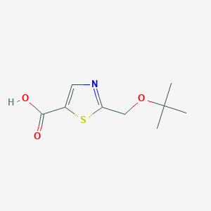 molecular formula C9H13NO3S B2975793 2-[(Tert-butoxy)methyl]-1,3-thiazole-5-carboxylic acid CAS No. 2155854-96-7