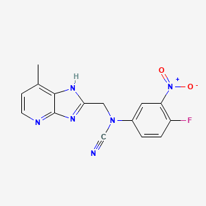 N-cyano-4-fluoro-N-({7-methyl-3H-imidazo[4,5-b]pyridin-2-yl}methyl)-3-nitroaniline