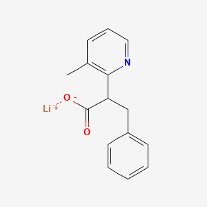 molecular formula C15H14LiNO2 B2975796 Lithium(1+) ion 2-(3-methylpyridin-2-yl)-3-phenylpropanoate CAS No. 2171942-03-1