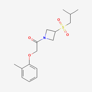 molecular formula C16H23NO4S B2975800 1-(3-(Isobutylsulfonyl)azetidin-1-yl)-2-(o-tolyloxy)ethanone CAS No. 1797304-21-2