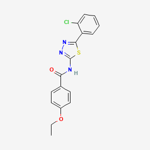 molecular formula C17H14ClN3O2S B2975801 N-[5-(2-氯苯基)-1,3,4-噻二唑-2-基]-4-乙氧基苯甲酰胺 CAS No. 392241-59-7